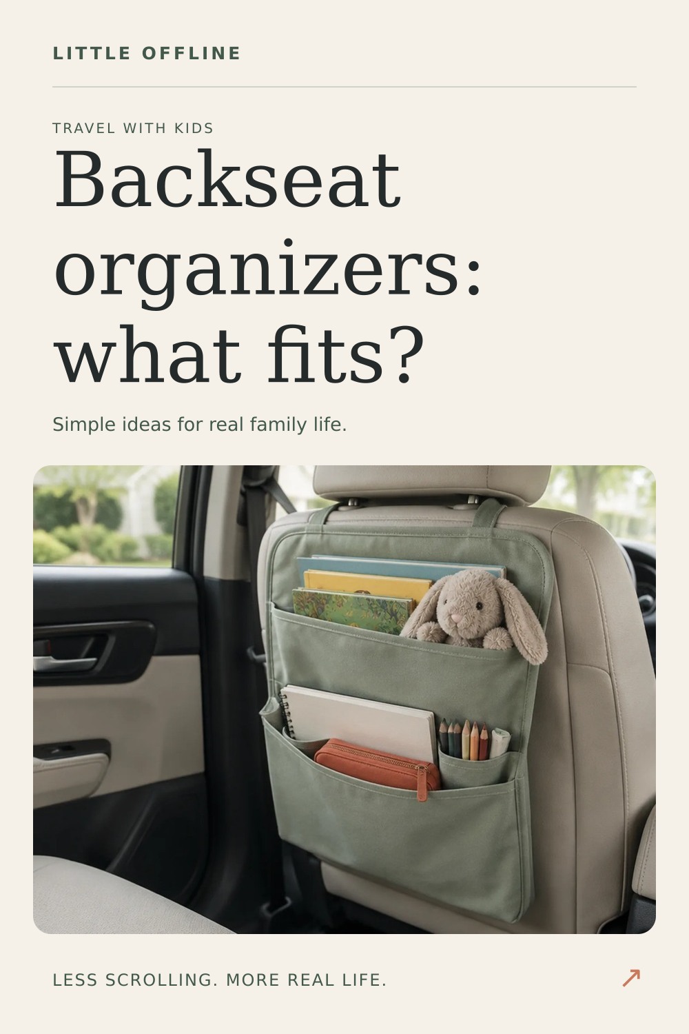 Pinterest graphic: Best Backseat Organizers for Families
