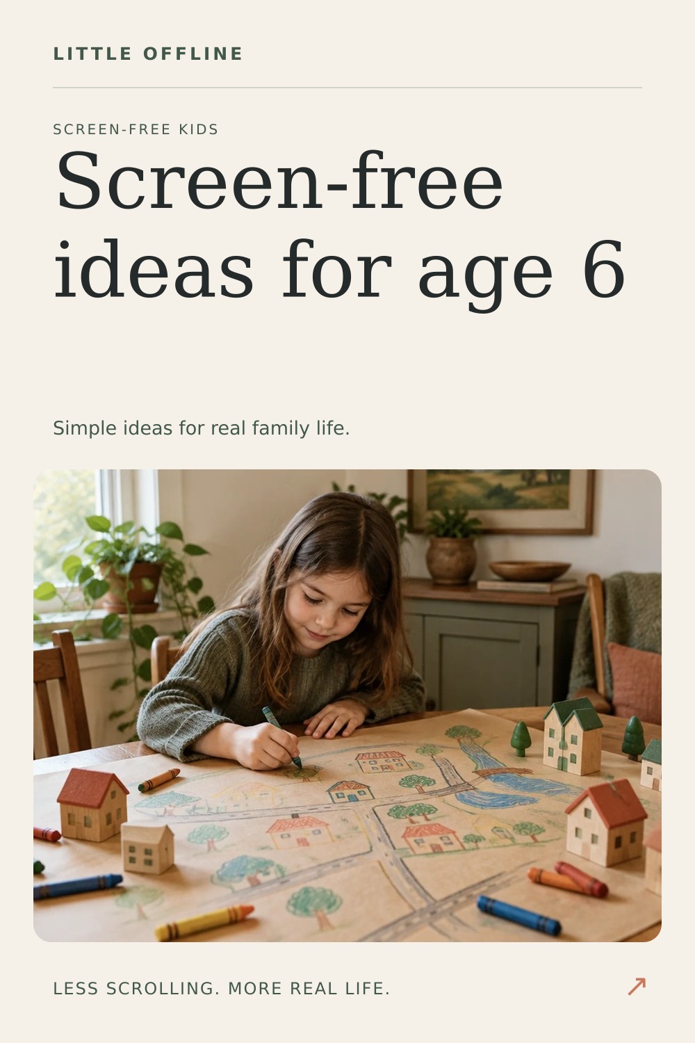 Pinterest graphic: Screen-Free Activities for 6-Year-Olds