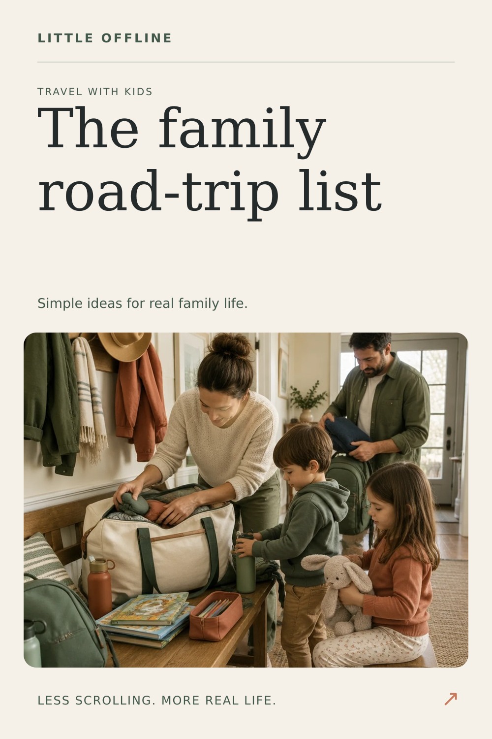 Pinterest graphic: Ultimate Family Road Trip Packing List